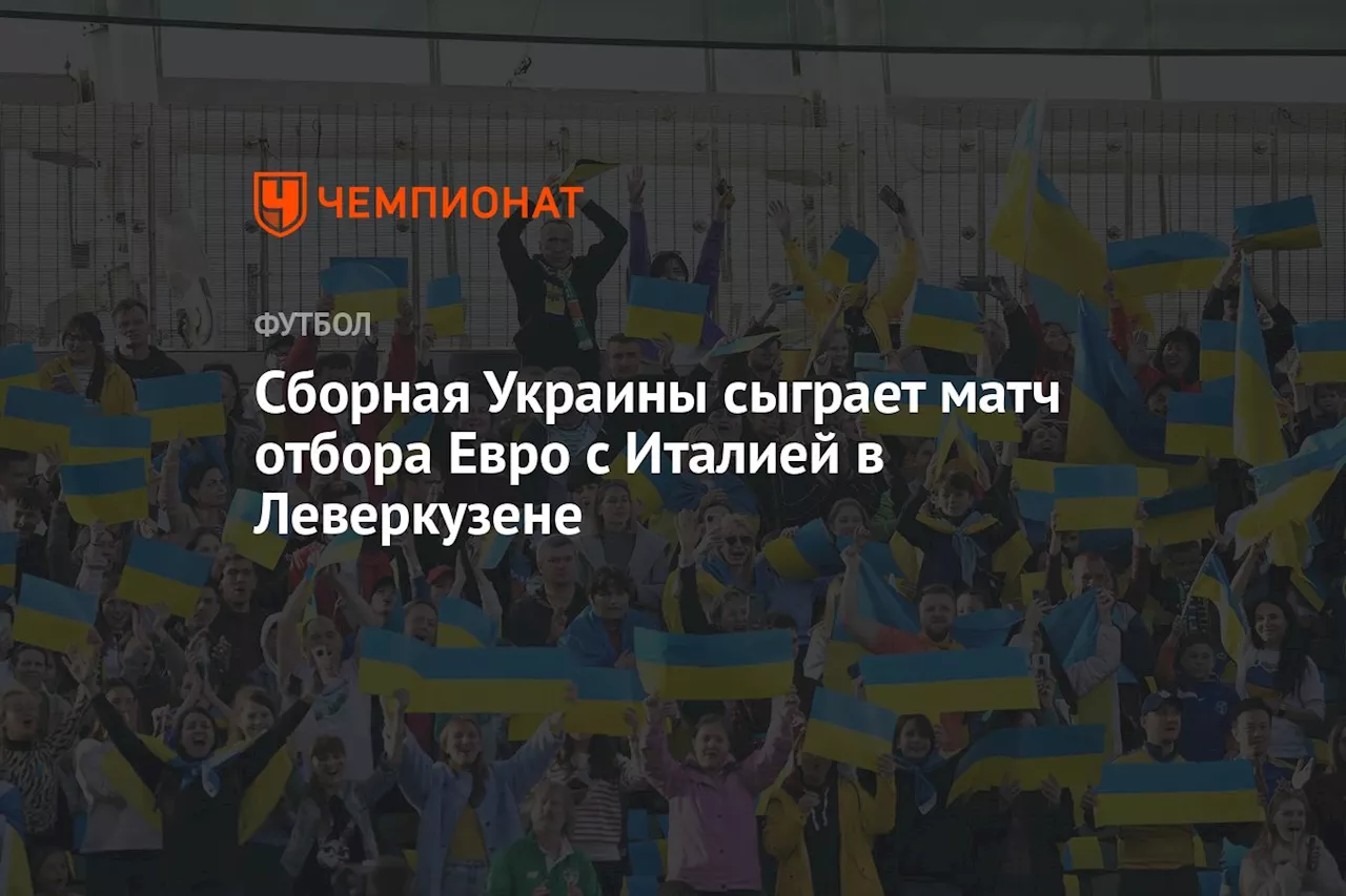 Сборная Украины матч отбора Евро с Италией сыграет в Леверкузене