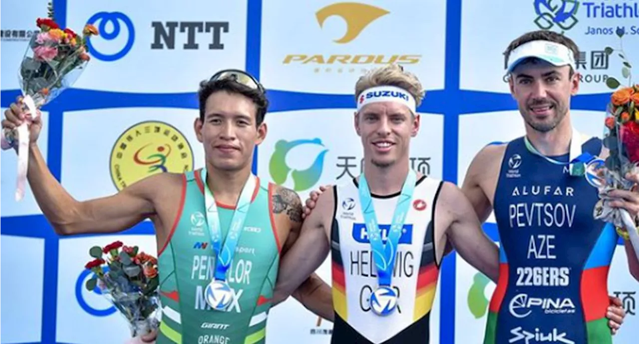 El mexicano Aram Peñaflor conquista la medalla de plata en la Copa Mundial de Triatlón