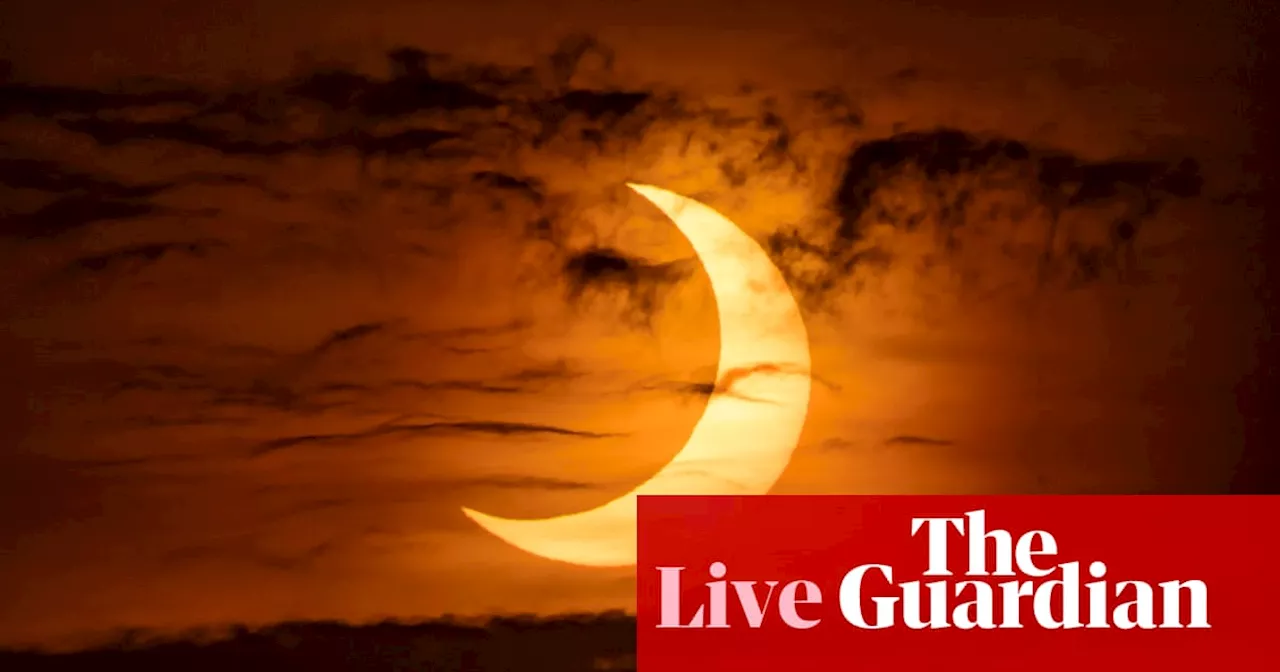 ‘Ring of fire’ eclipse starts to obscure the sun across parts of the US