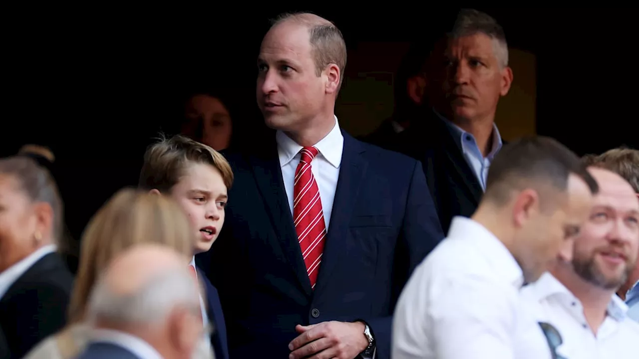 Prince George joins Prince William to watch the rugby in royal first