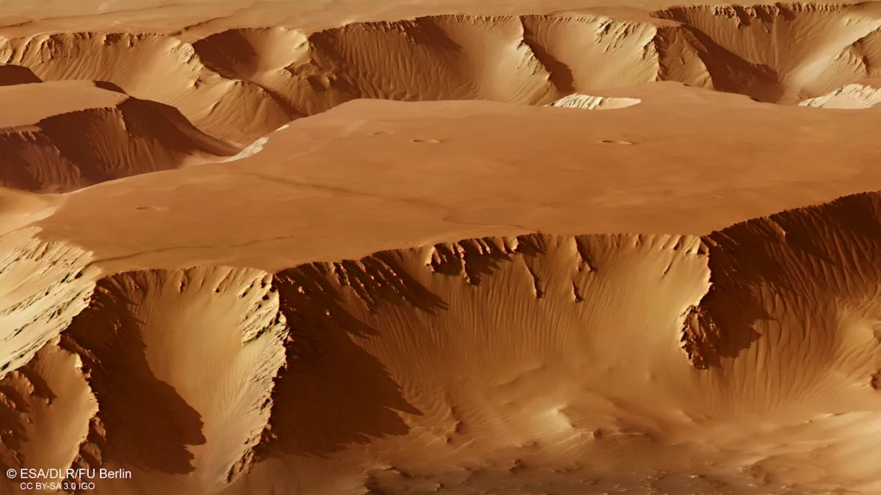 Fly through 'Labyrinth of Night' on Mars in this new 3D video