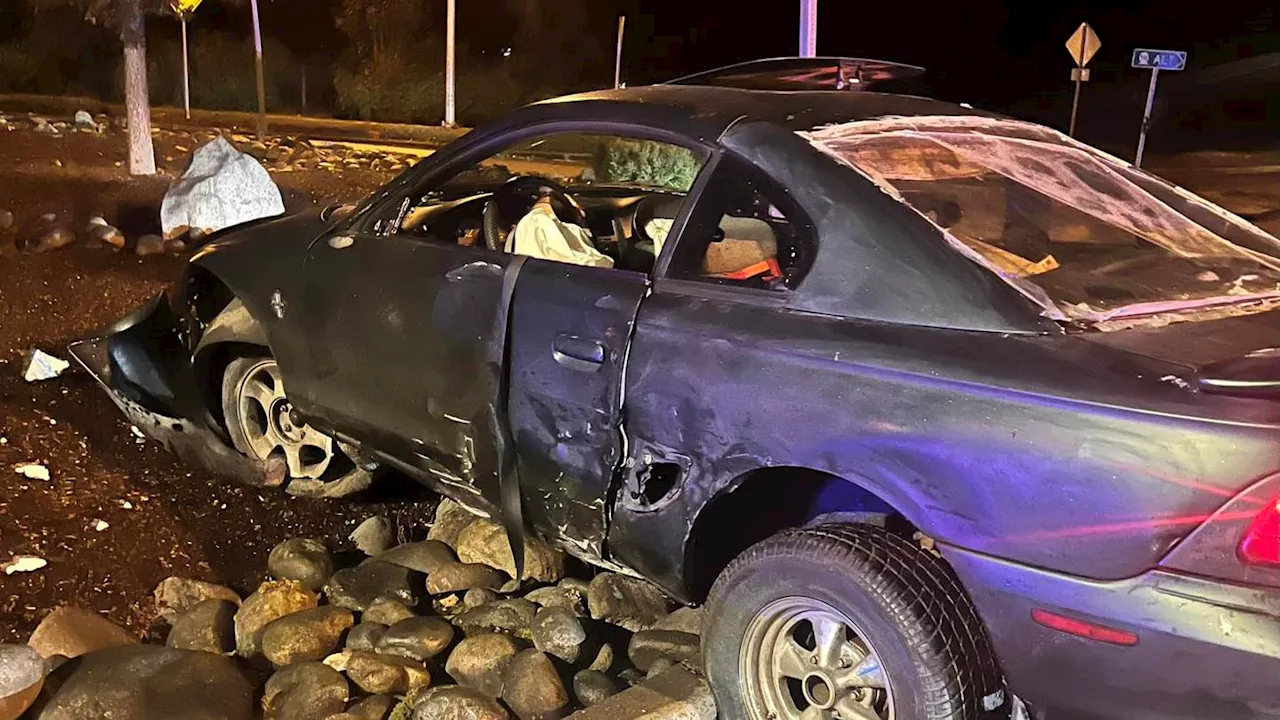 Suspected drunk driver smashes into Yelm roundabout after chase