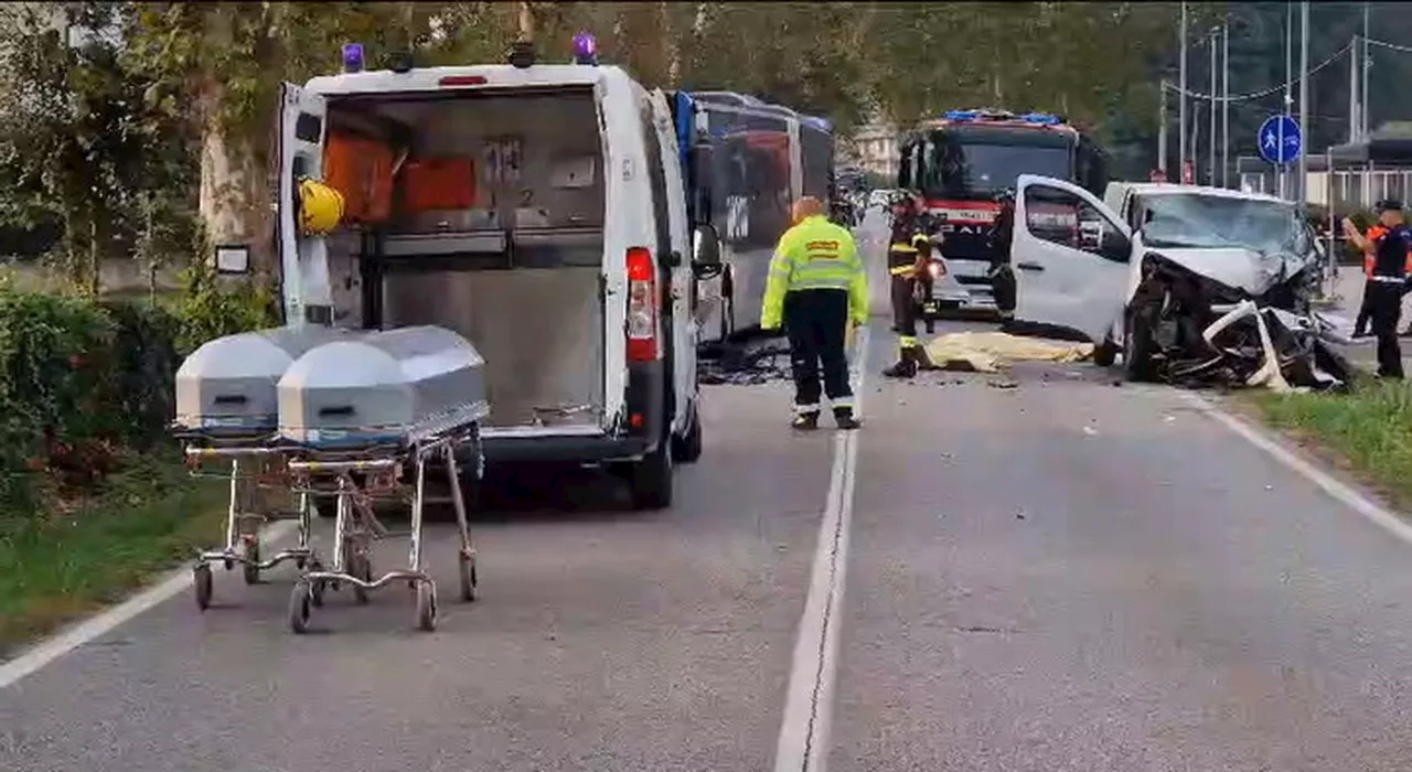 Incidente frontale tra autobus di linea e furgone a Montebelluna: due morti e 3 feriti