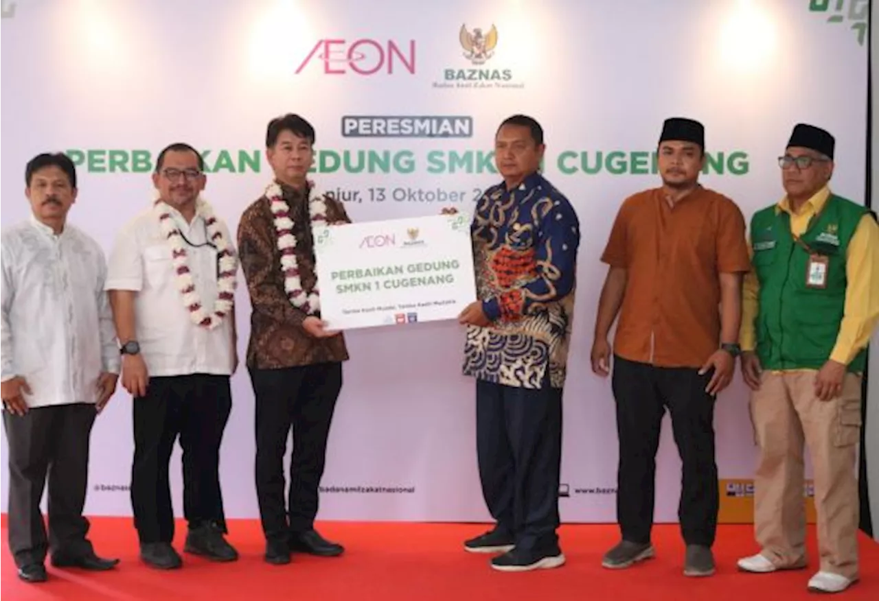 AEON dan Baznas Renovasi Gedung Sekolah yang Rusak Akibat Gempa Cianjur