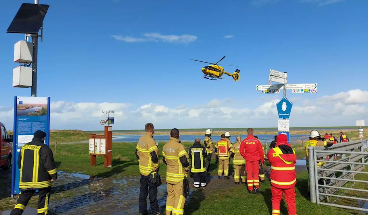 Plötzlich kam das Wasser: Familie an der Nordsee aus Lebensgefahr gerettet