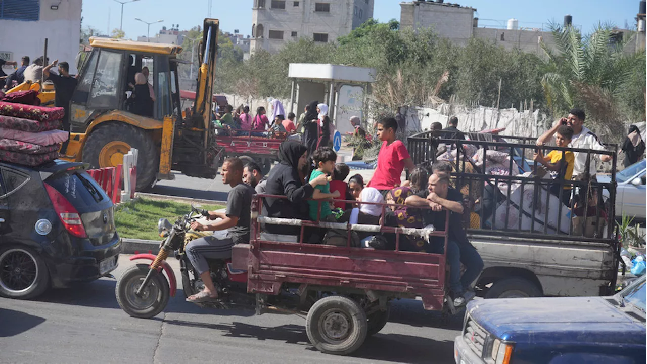 Palestinians in northern Gaza flee south after Israel orders evacuation, ground attack looms