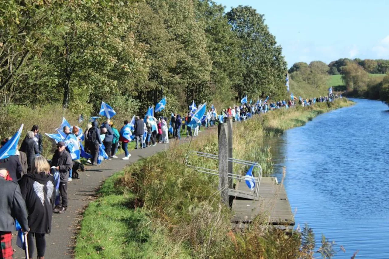 Thousands join hands for Scotland's first Chain of Freedom