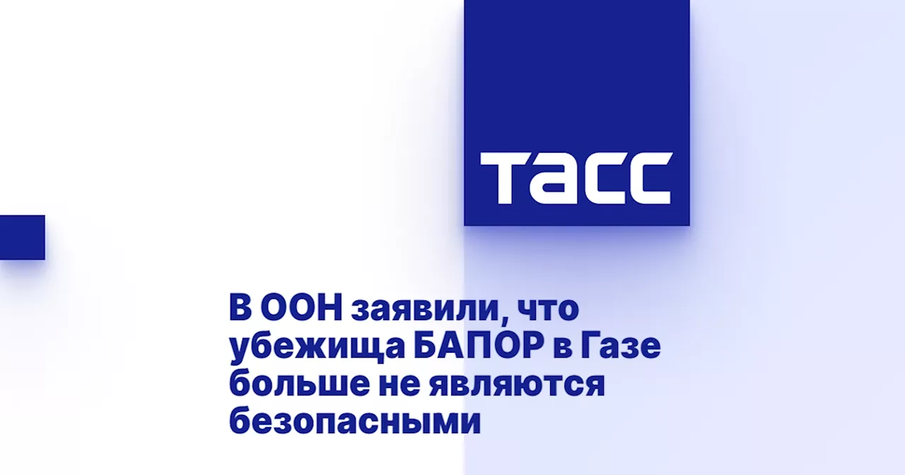 В ООН заявили, что убежища БАПОР в Газе больше не являются безопасными