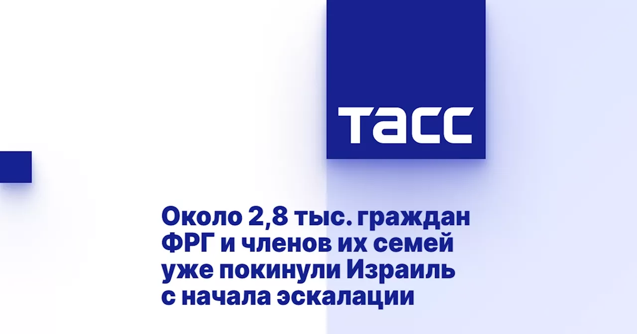 Около 2,8 тыс. граждан ФРГ и членов их семей уже покинули Израиль с начала эскалации