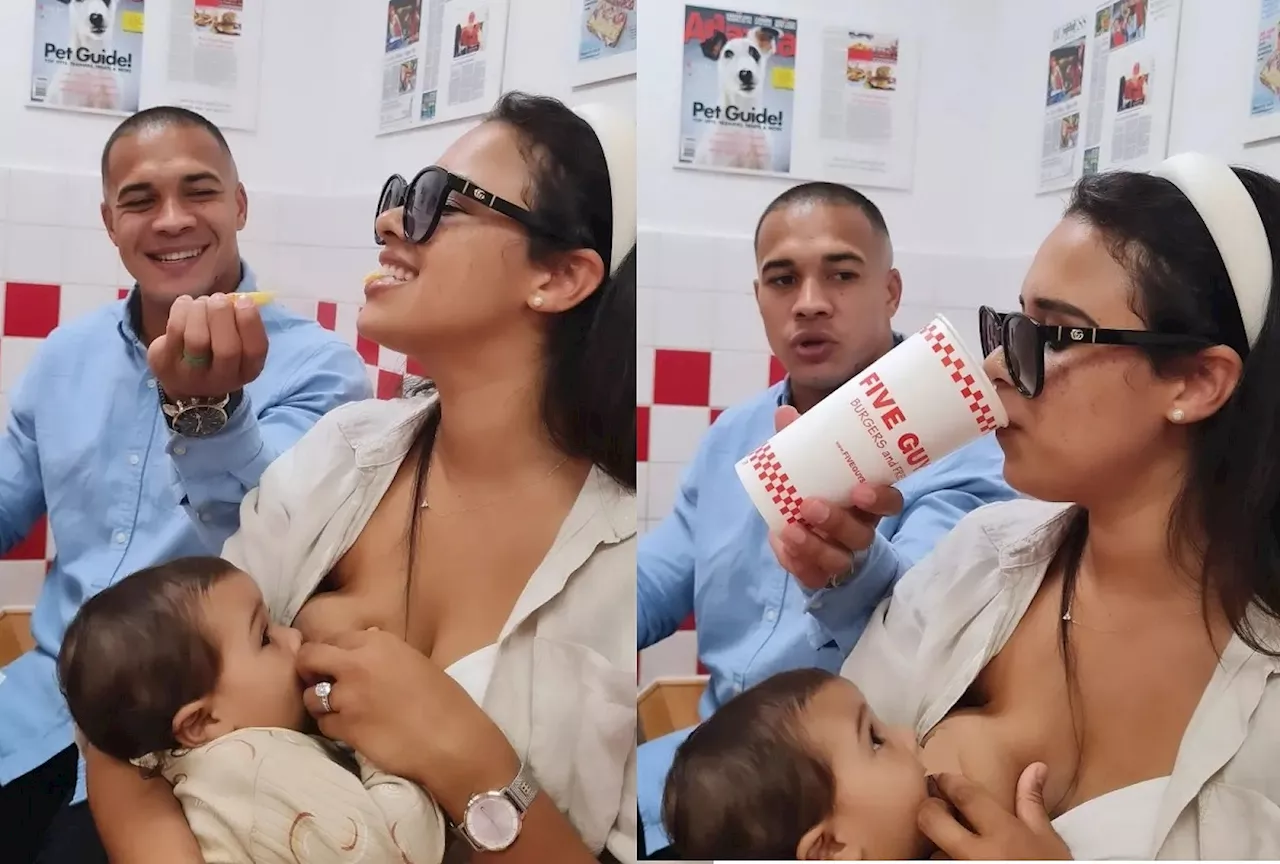 ‘Too good’: Springboks star Cheslin Kolbe feeds his wife while she breastfed the baby [pictures]