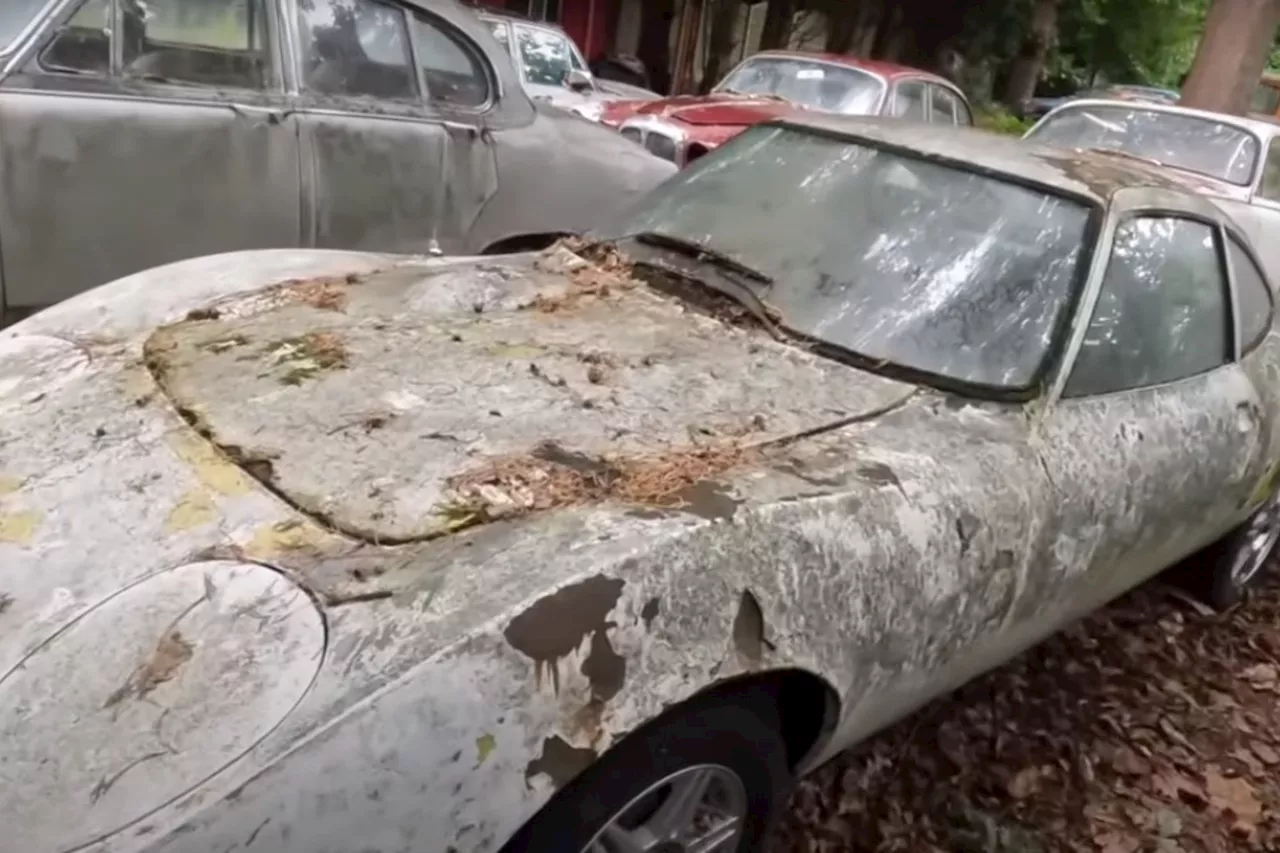 I found an abandoned classic car graveyard behind a multi-million pound mansion… there were hundreds of i...