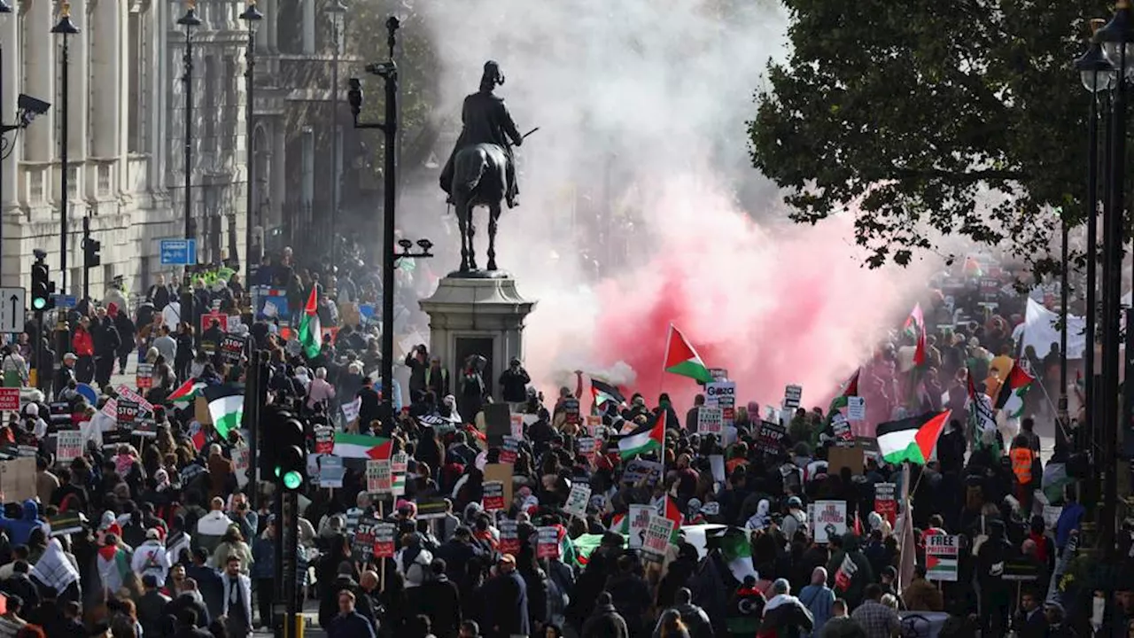 Thousands march in London against Israel action in Gaza