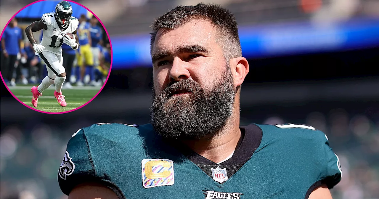 Jason Kelce Won't Wear Pink Shoes Like AJ Brown After Wyatt's Interest