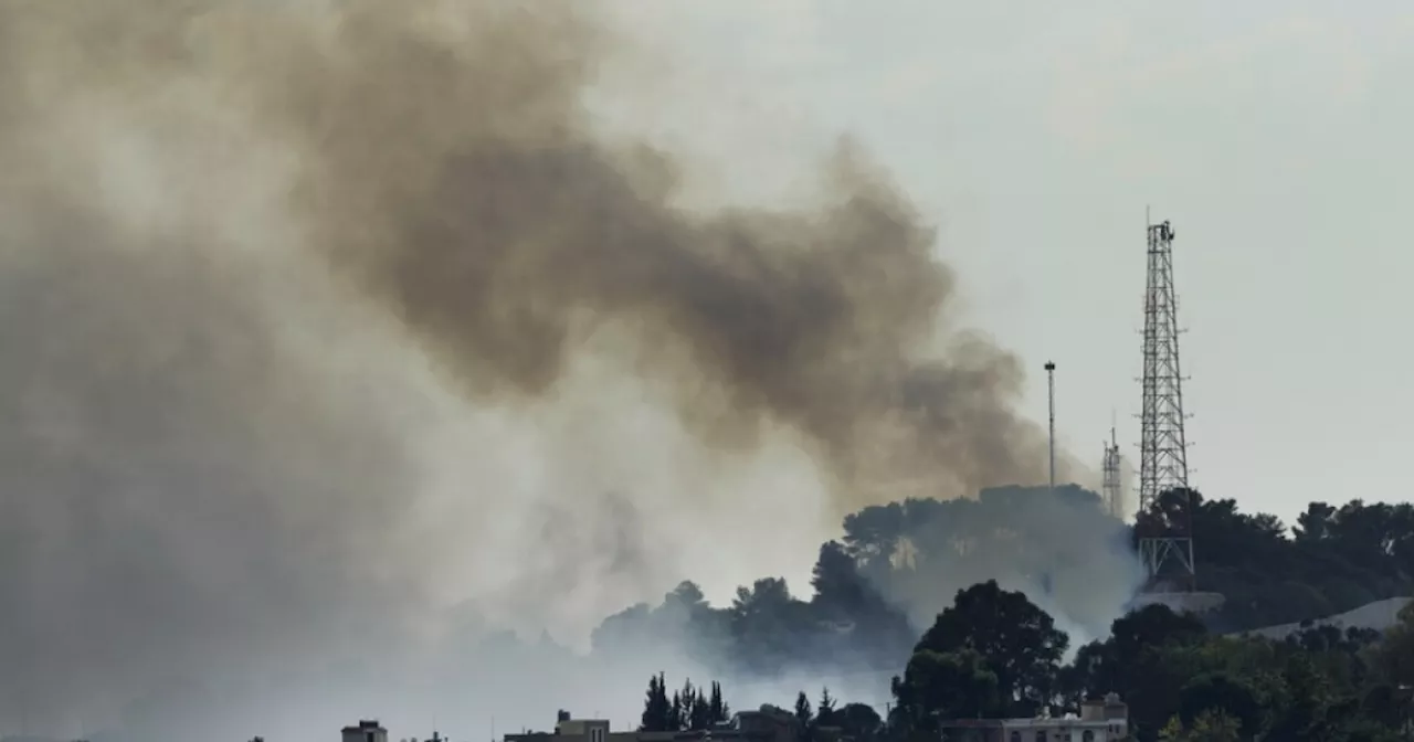 Israel's military releases footage of a strike on the Lebanon border