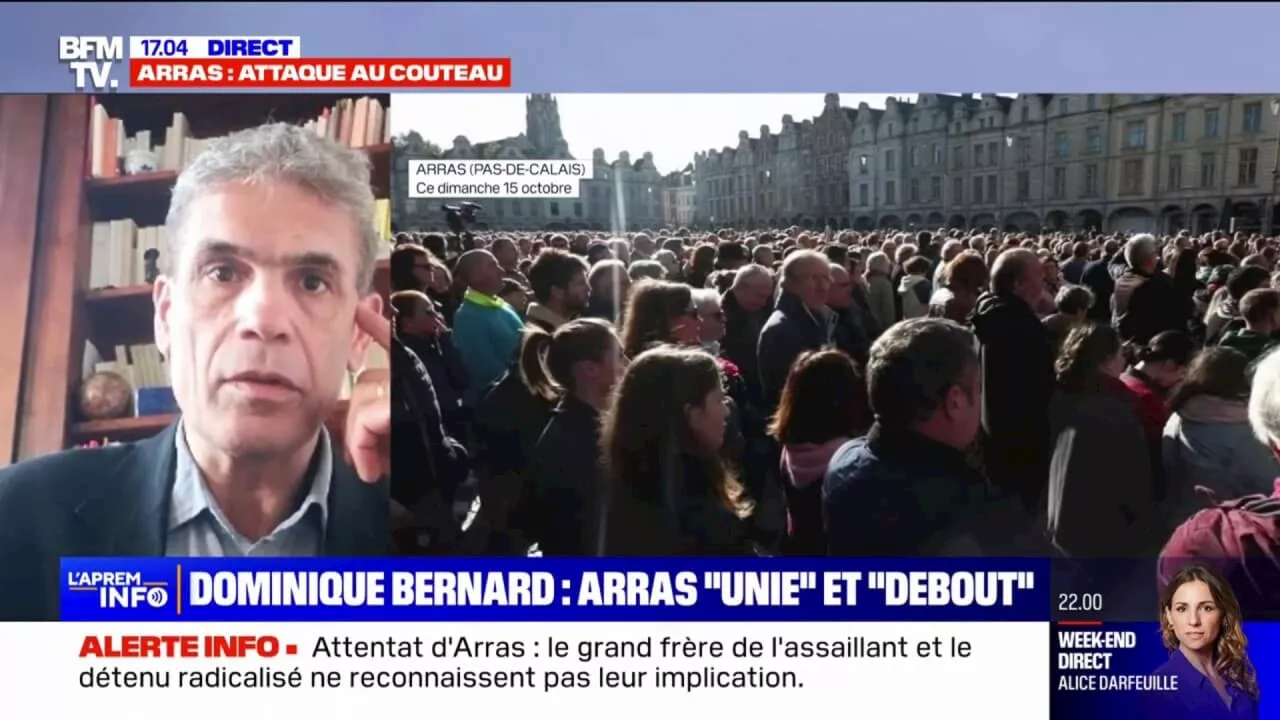 Martin Doussau, professeur de philosophie du lycée Gambetta et témoin de l'attaque à Arras: 'C'était important de pouvoir se voir les uns et les autres et de pouvoir partager cette peine'