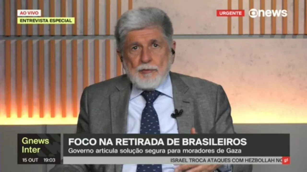 ‘Há um certo jogo do empurra’, diz Amorim sobre negociações para abertura de fronteira entre Egito e Gaza