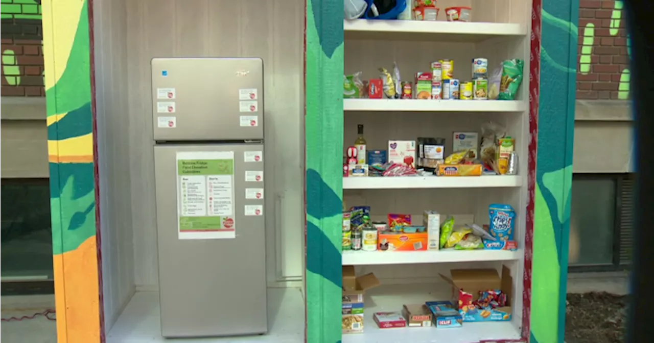 New public fridge opens in downtown Calgary to help tackle food insecurity