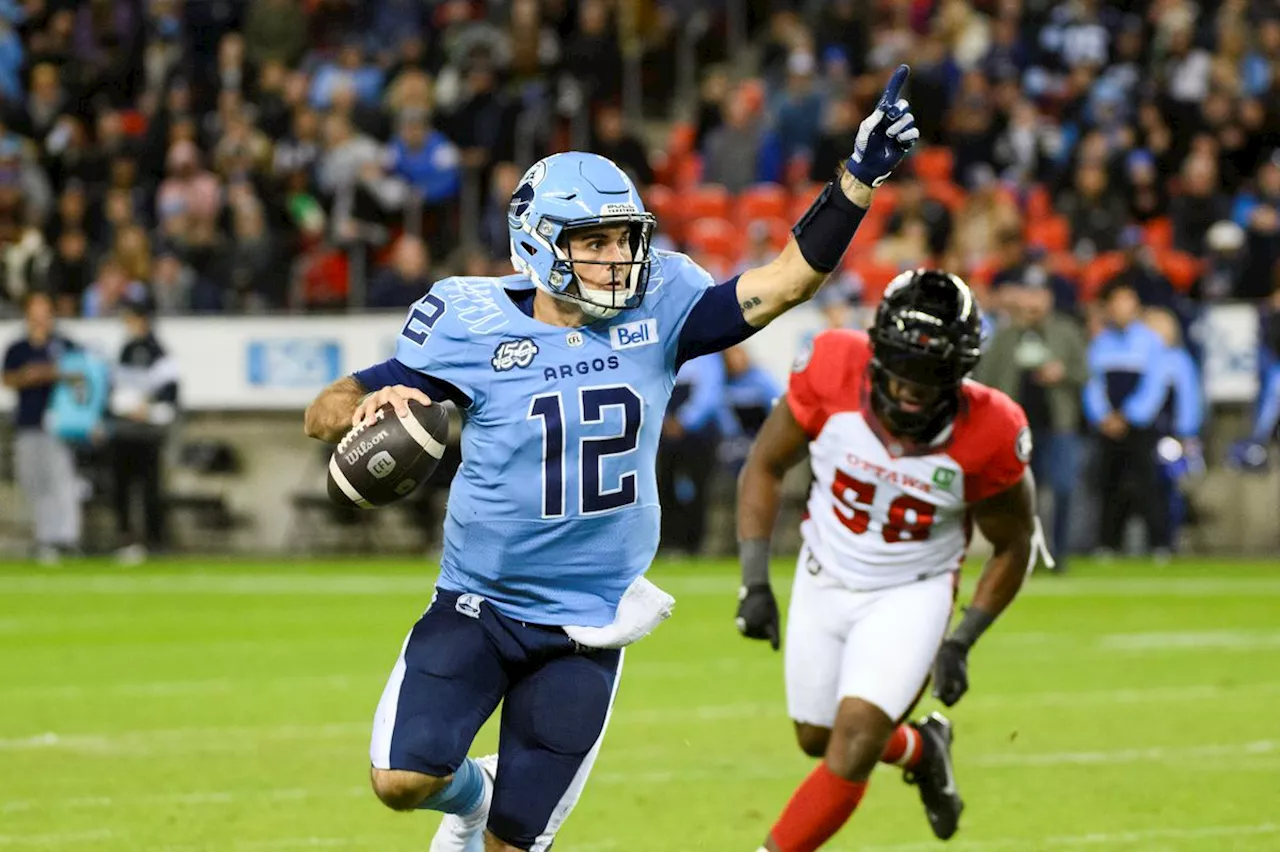 Chad Kelly throws TD pass, scores two-point convert to rally Argos past Redblacks 40-27