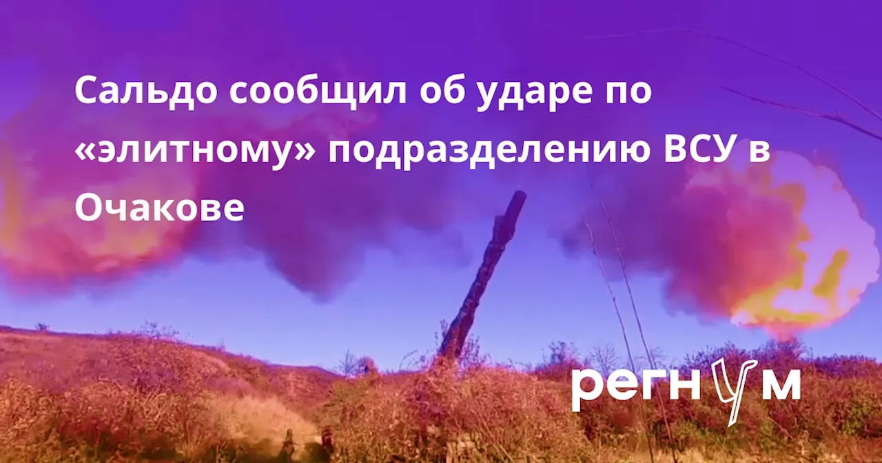 Сальдо сообщил об ударе по «элитному» подразделению ВСУ в Очакове