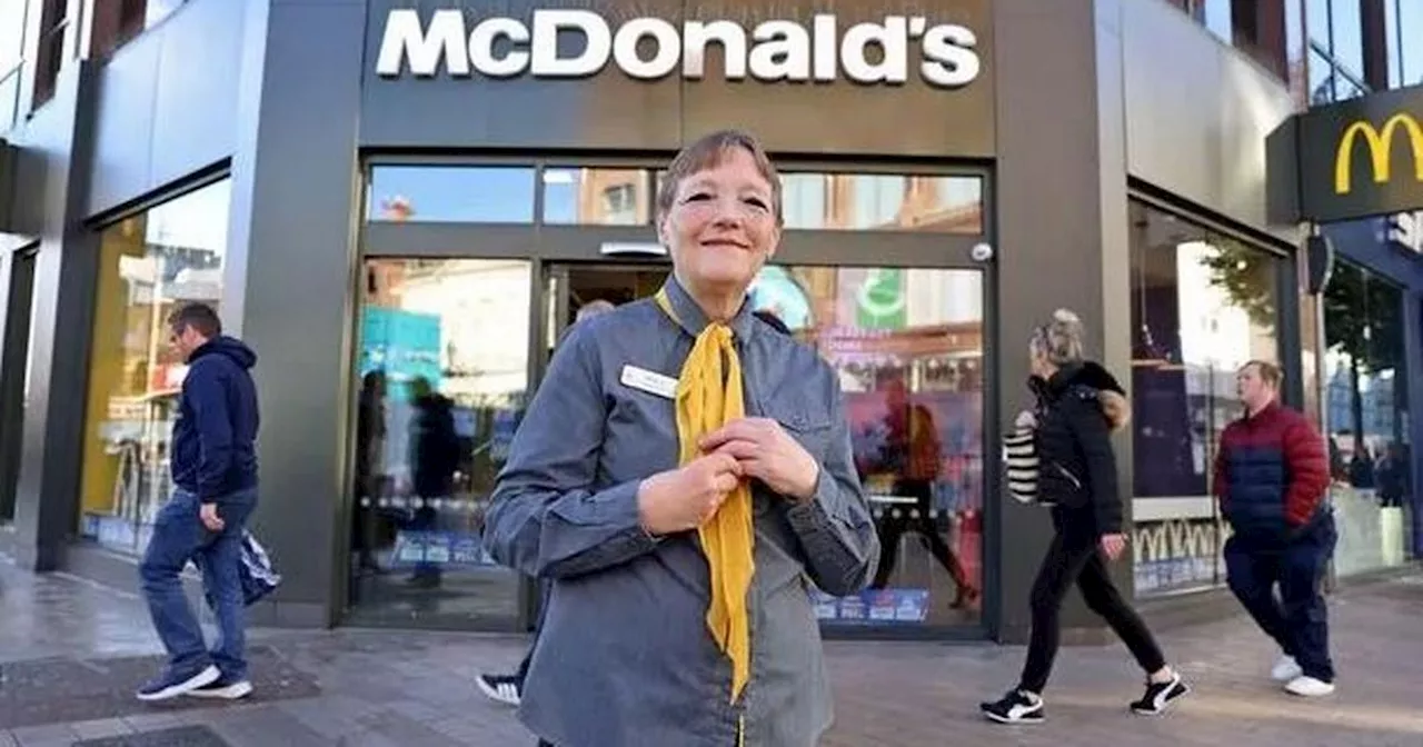 Granny finishes up working her final shift at McDonalds as she retires