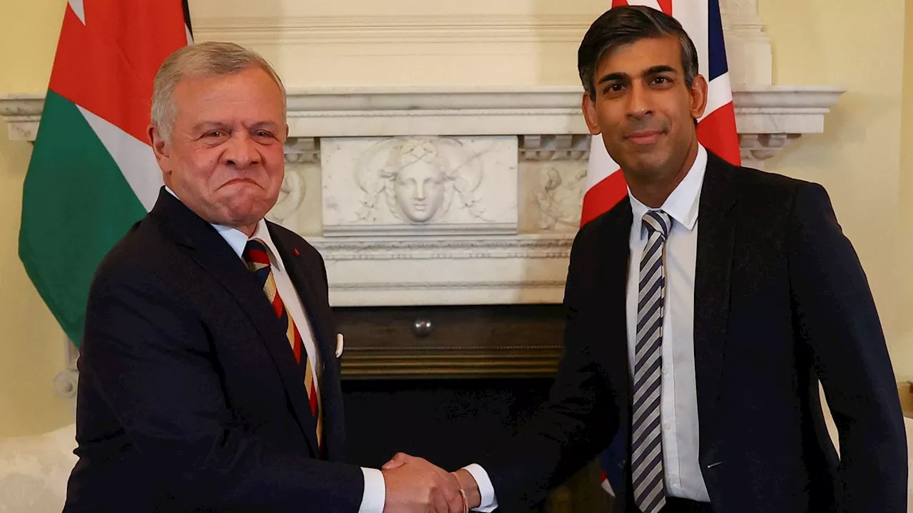 Rishi Sunak meets King of Jordan at Downing Street as Gaza offensive looms