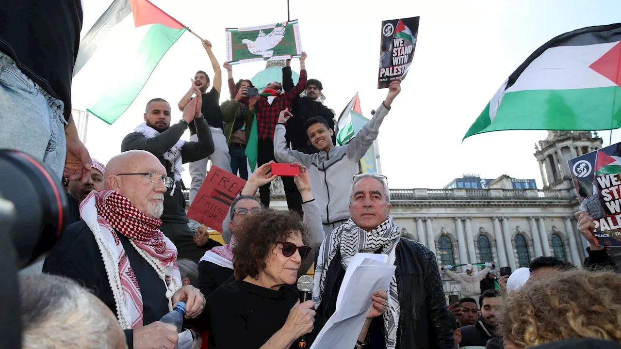 Thousands march in Belfast in pro-Palestinian rally