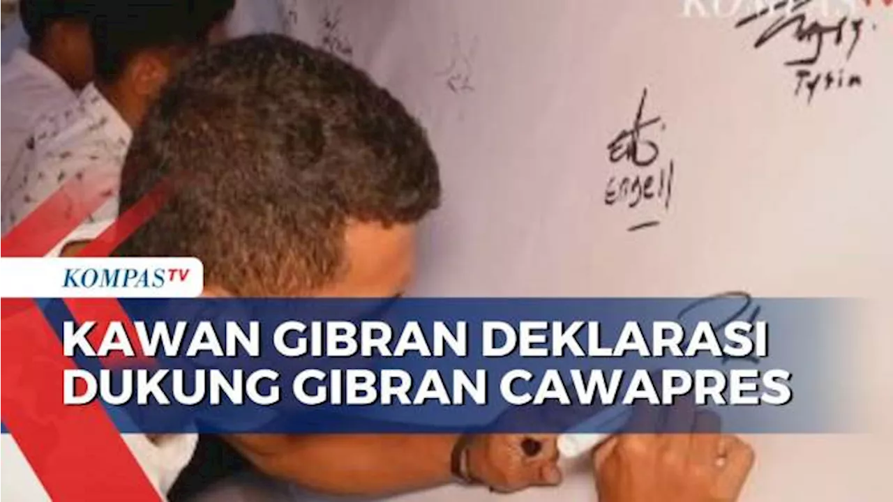 Kawan Gibran Tandatangani Petisi dan Deklarasi Dukung Gibran Maju Cawapres di Pemilu 2024