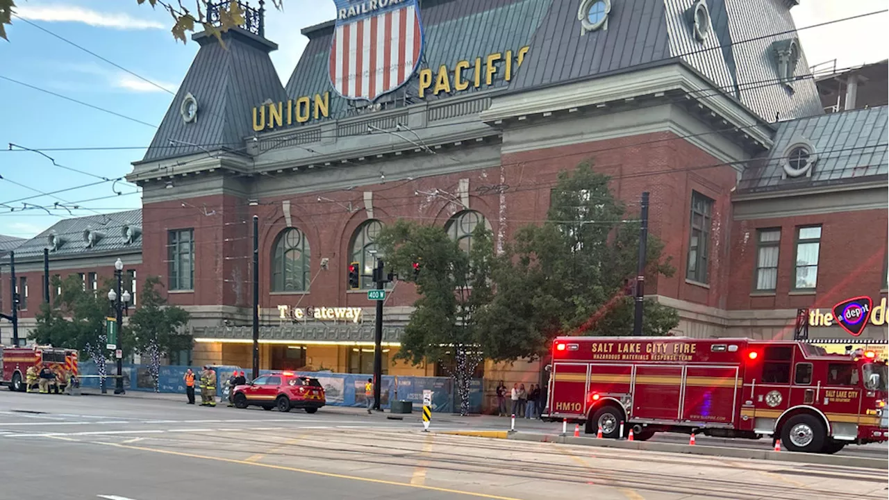 Gas leak at The Gateway closes road outside Delta Center, halts Trax trains through area