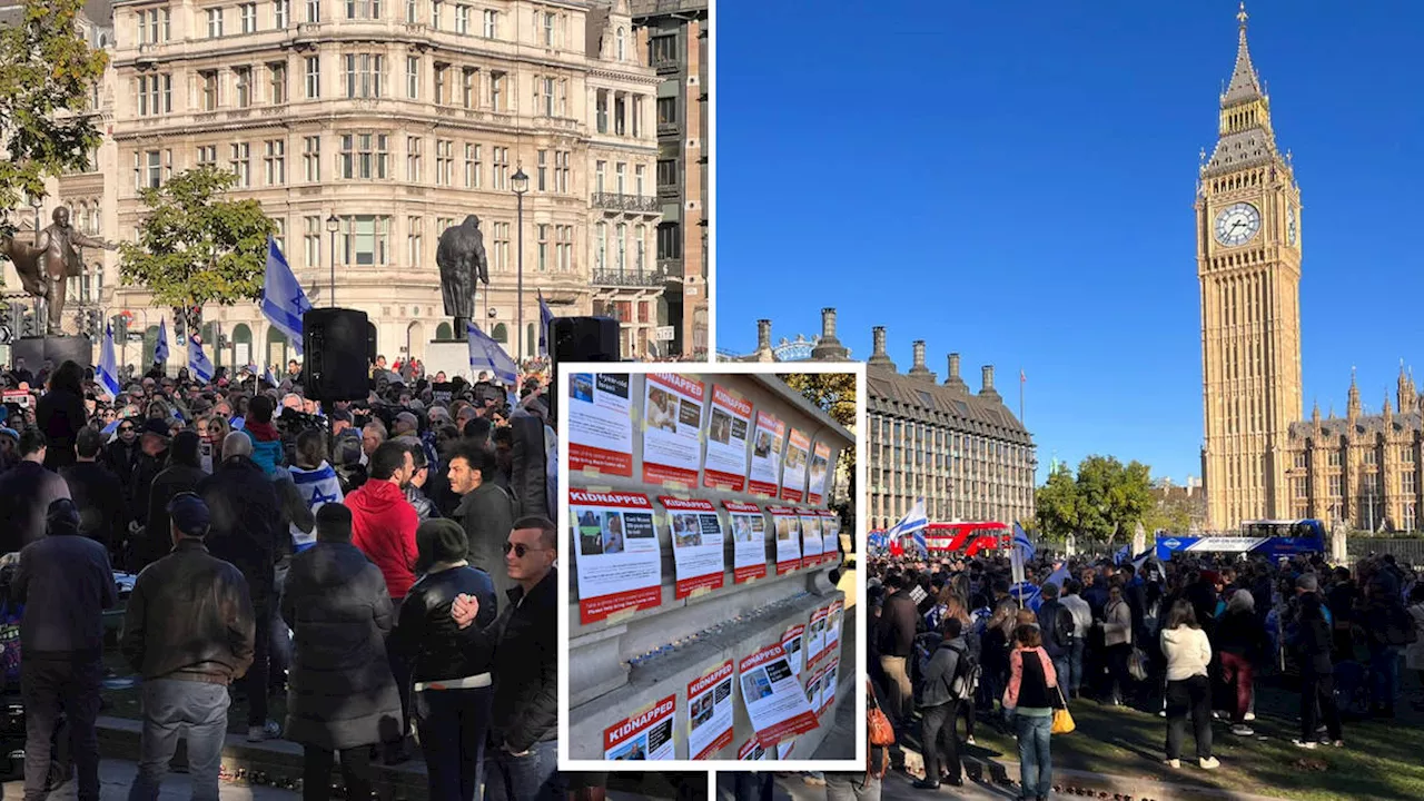 Hundreds gather outside Parliament at vigil for Israeli victims of Hamas attacks