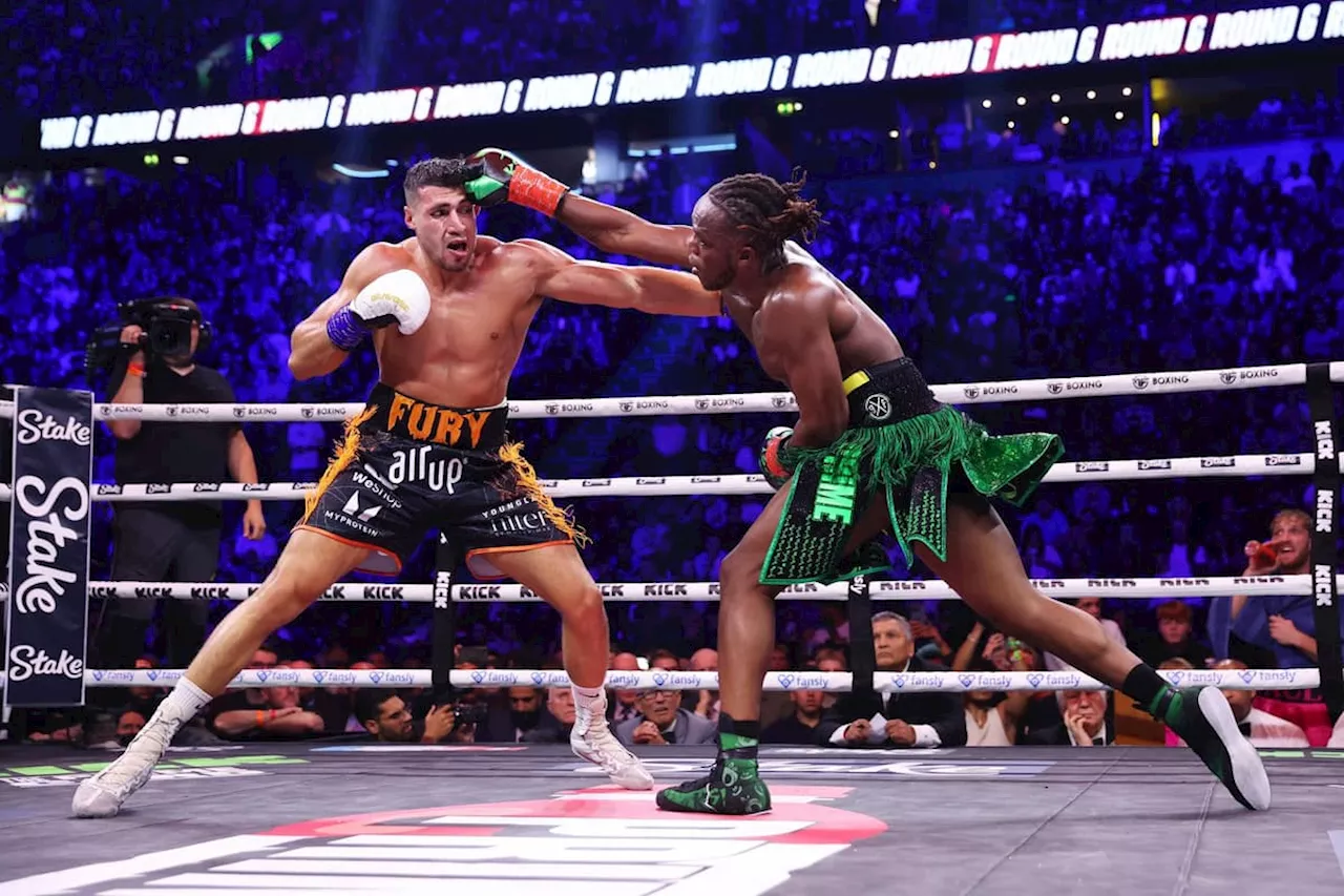 Love Island star Tommy Fury beats YouTube star KSI in boxing ring