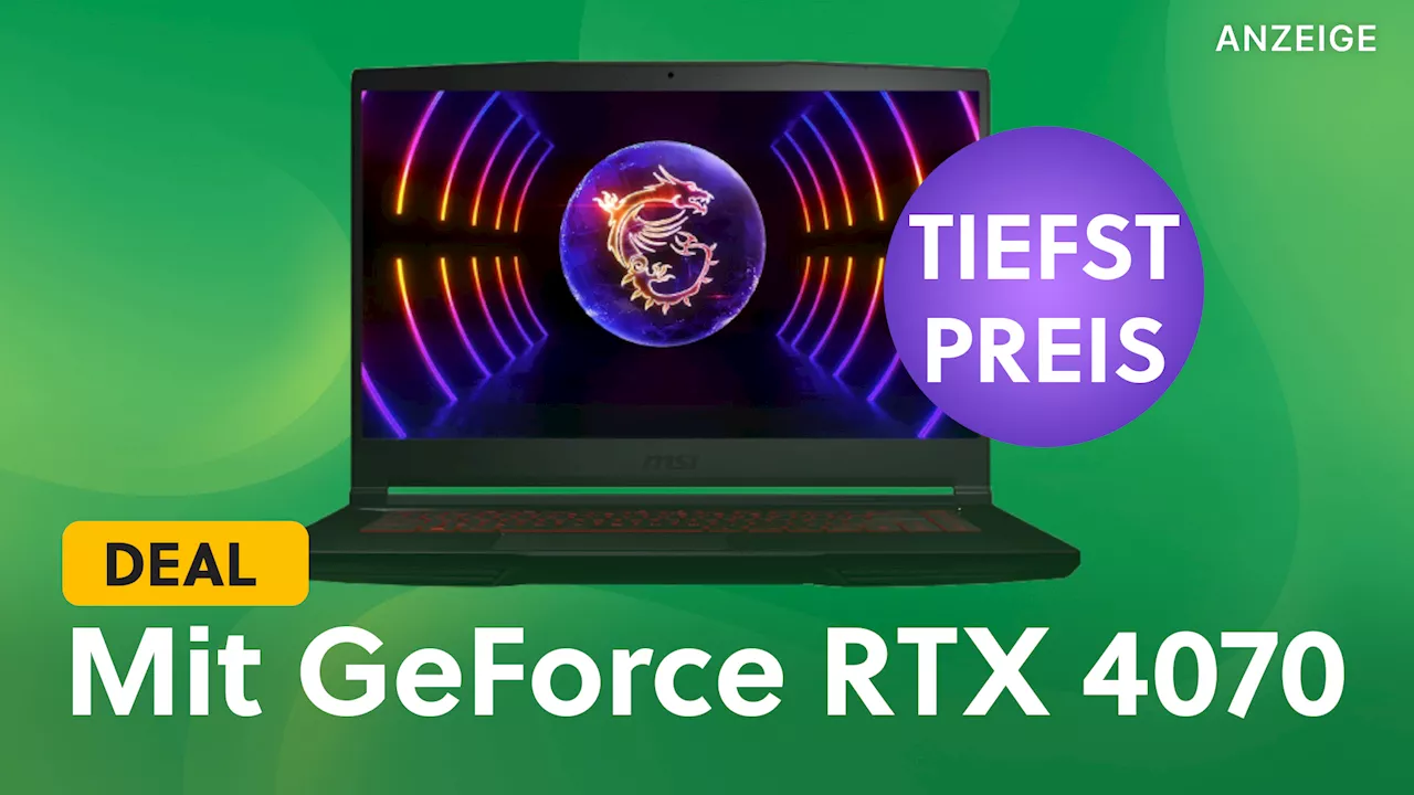 400 Euro unter UVP: Gaming-Laptop mit GeForce RTX 4070 jetzt am günstigen bei Amazon schnappen