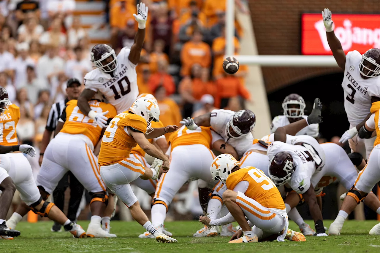 Dee Willliams returns punt for go-ahead TD, No. 19 Tennessee beats Texas A&M 20-13