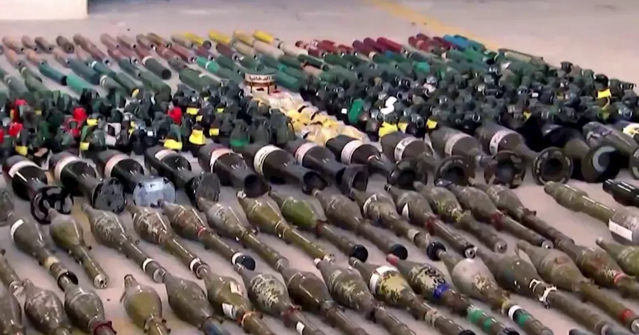 Rockets, mines among deadly arsenal recovered after Hamas attack on Israel