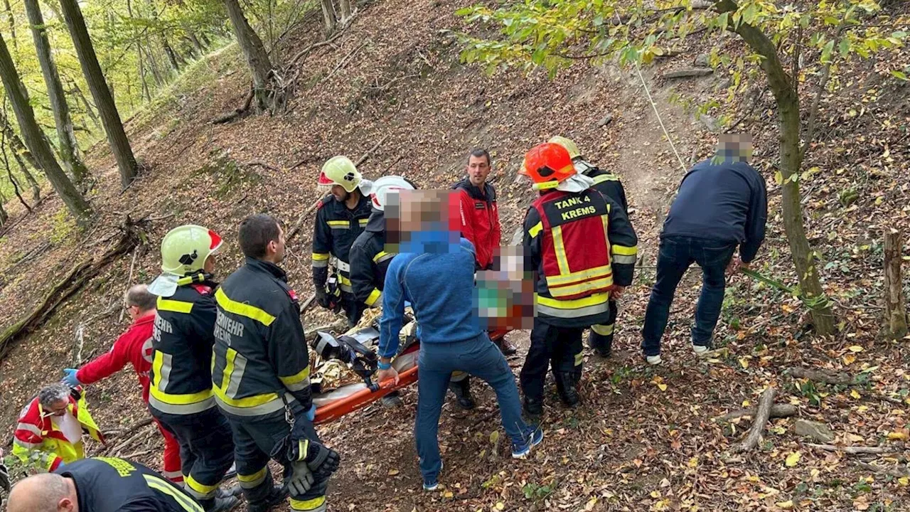 Schwer verletzt: Wanderin stürzte fünf Meter die Böschung hinab