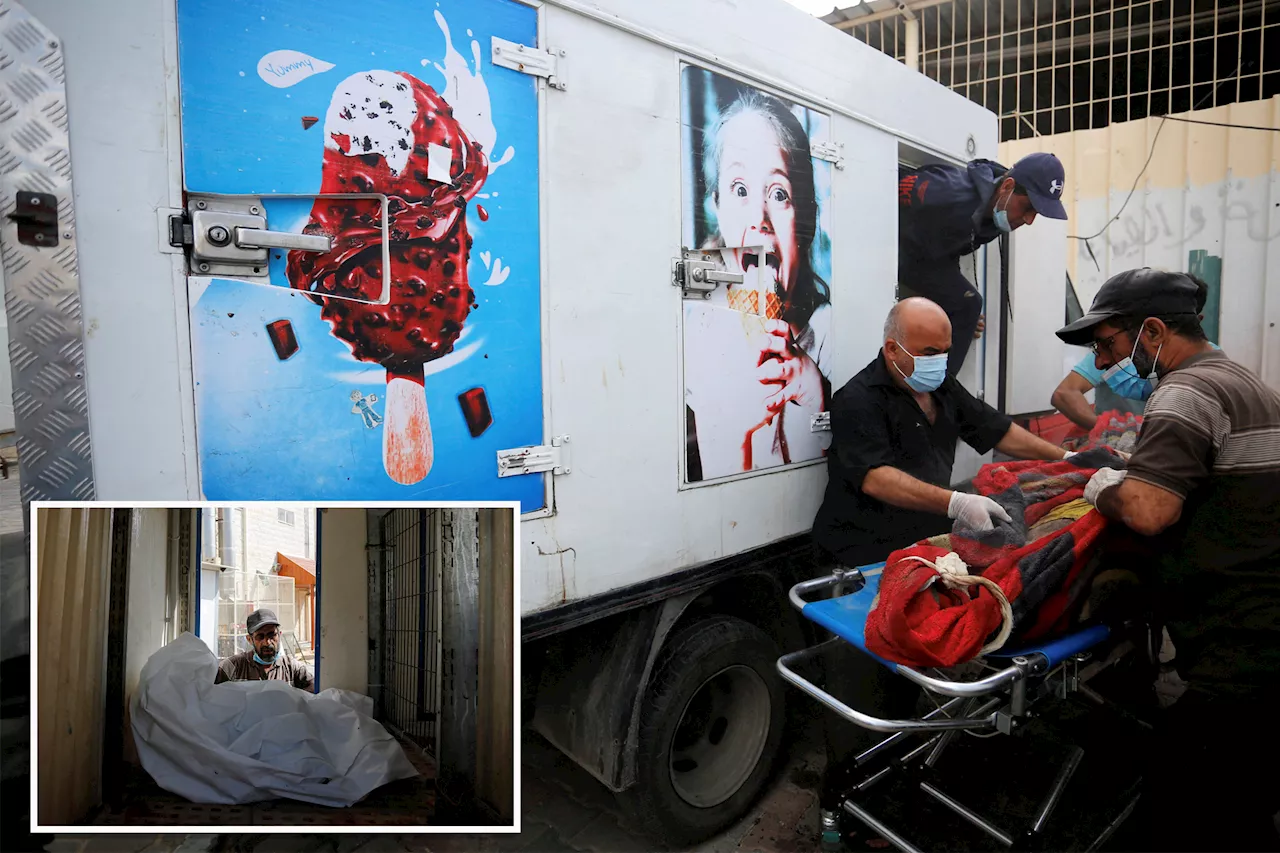 Ice-cream trucks turn into morgues for Palestinian bodies as cemeteries and hospitals fill up