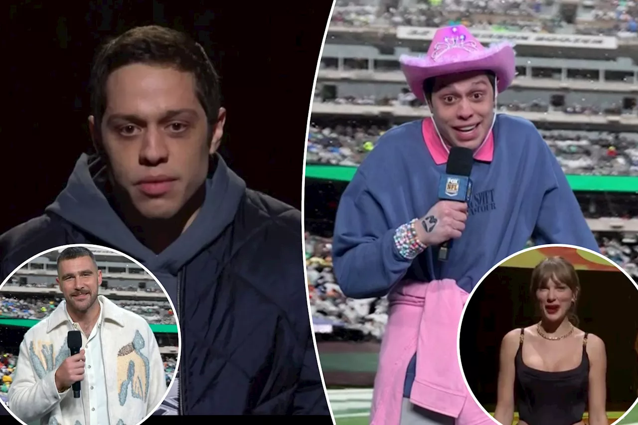 Pete Davidson opens 'SNL' Season 49 with cameos from Travis Kelce and Taylor Swift