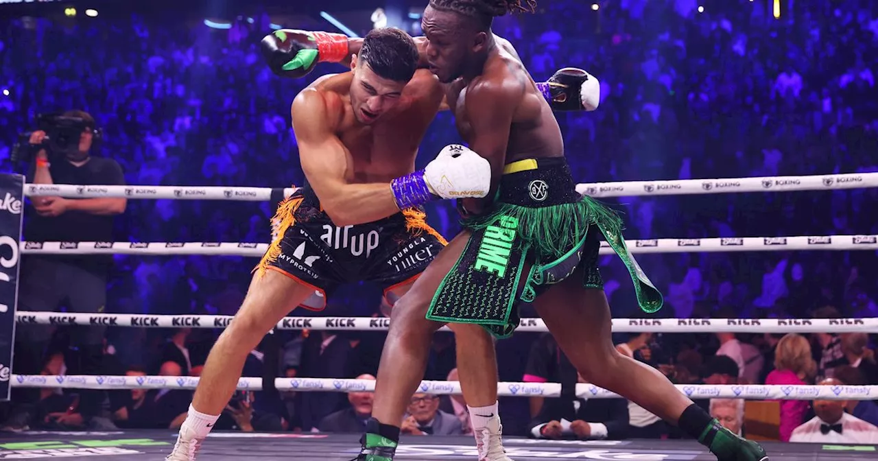 Tommy Fury beats KSI by majority decision as Tyson climbs into ring to celebrate