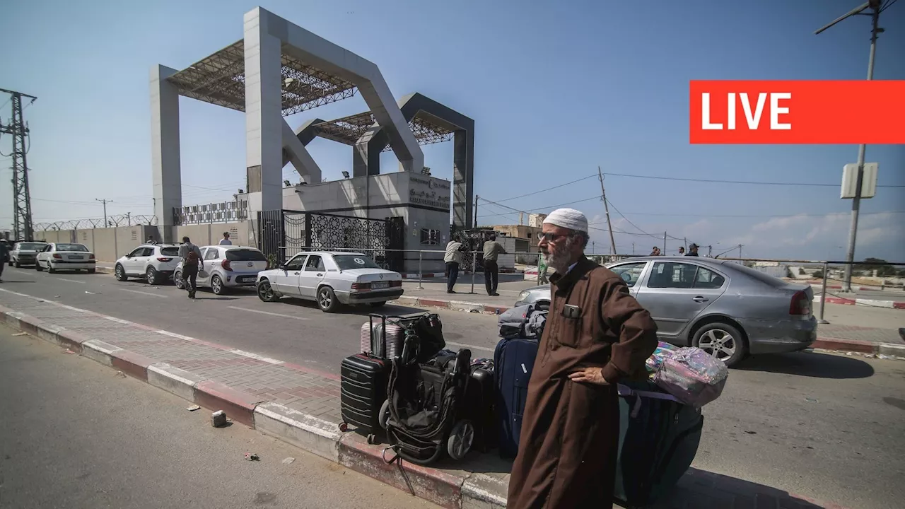 – Guerre Israël-Gaza : la frontière entre Gaza et l'Egypte rouvrira demain