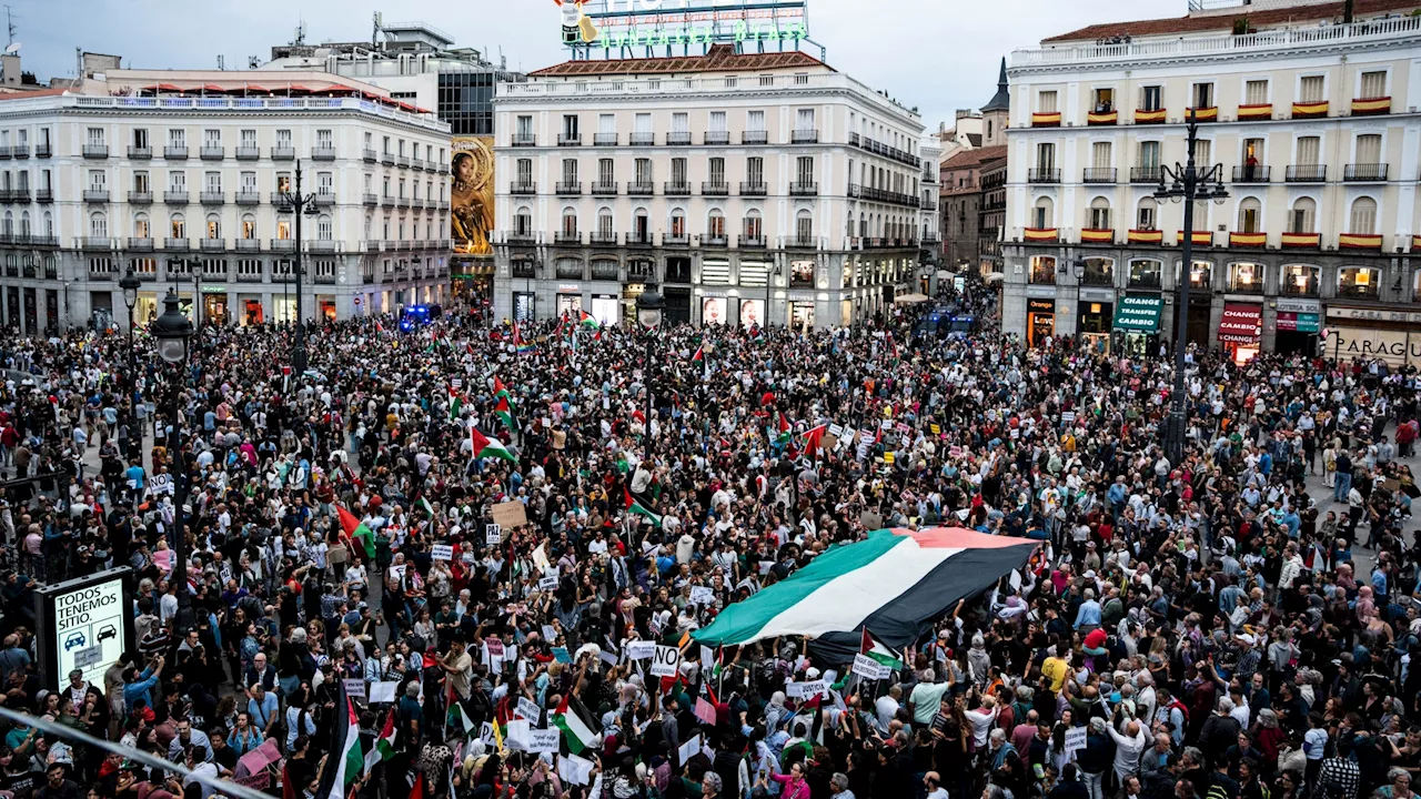 Gaza: Miles de personas se solidarizan con Palestina en Madrid