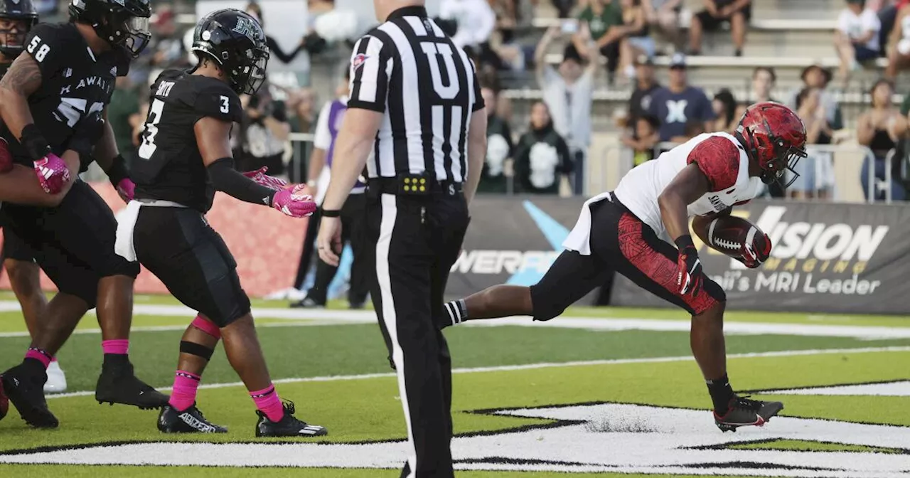 Aztecs outlast Hawaii 41-34, snap four-game losing streak