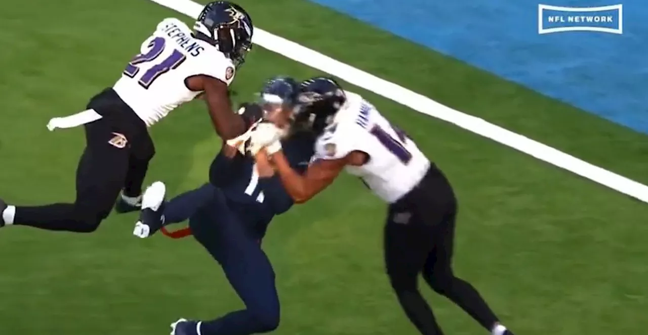 Baltimore Ravens’ Kyle Hamilton EJECTED for sickening hit that left Tennessee Titans’ Chris Moore dazed on...