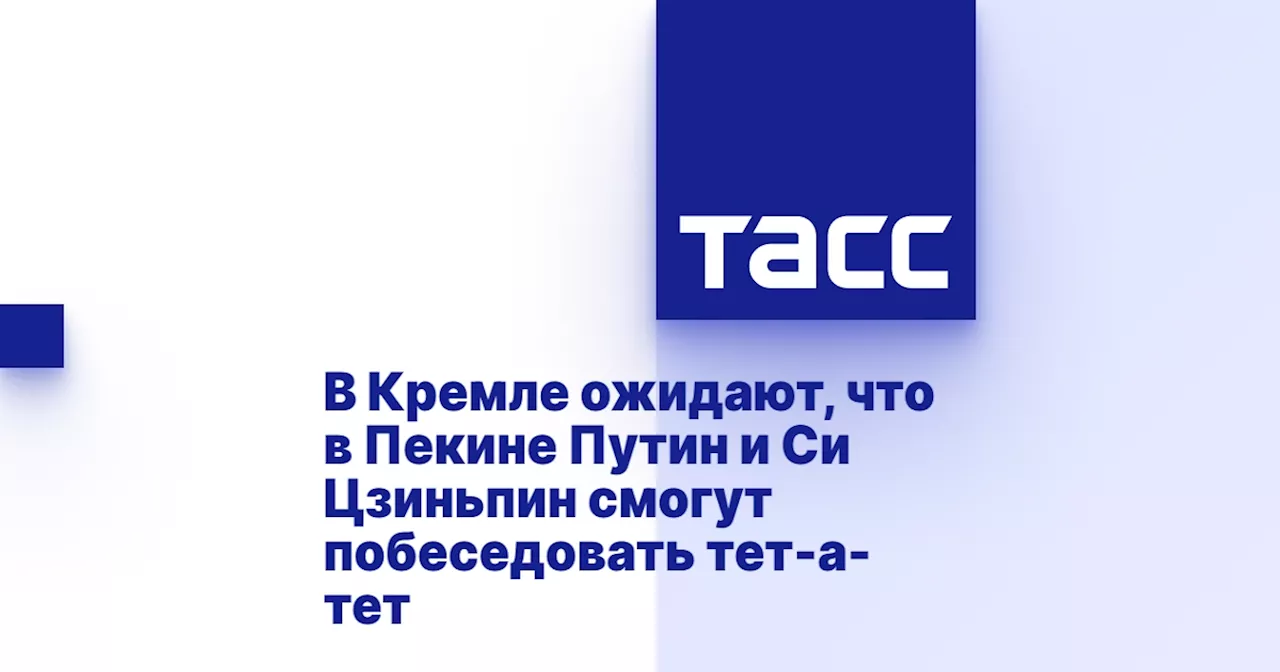 В Кремле ожидают, что в Пекине Путин и Си Цзиньпин смогут побеседовать тет-а-тет