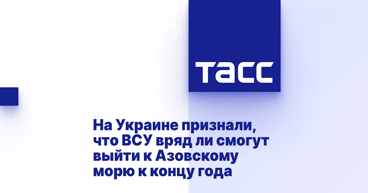 На Украине признали, что ВСУ вряд ли смогут выйти к Азовскому морю к концу года