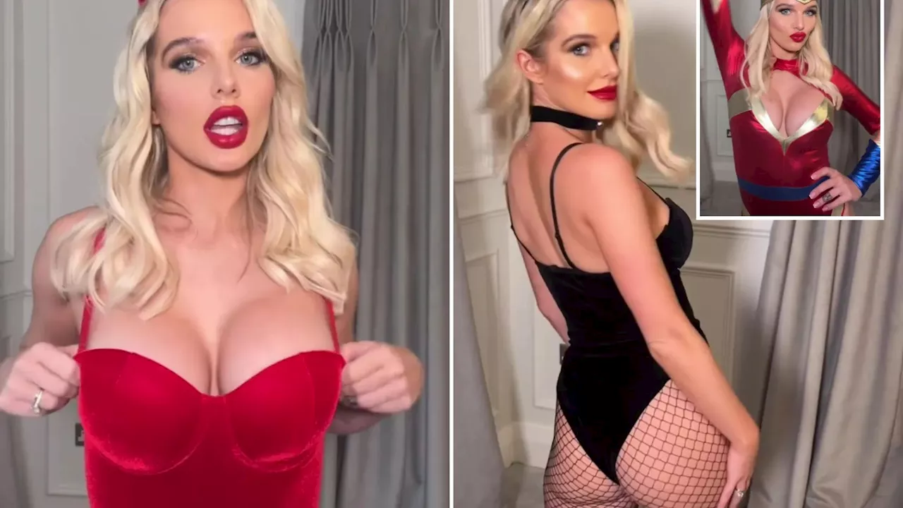 Helen Flanagan stuns in sexy Halloween shoot as she transforms into Wonder Woman and a red devil...