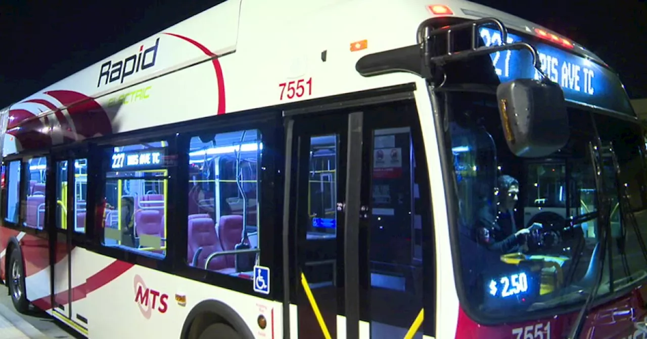 MTS launches first electric rapid bus route in South Bay