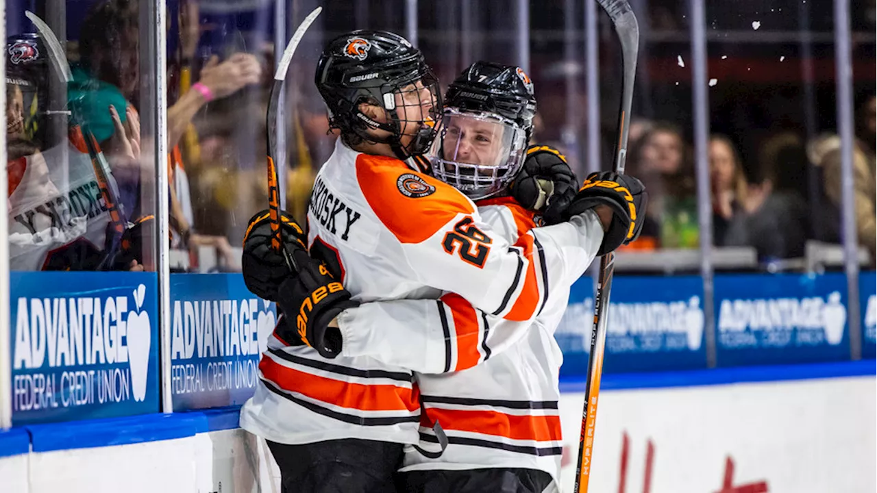 Scarfone, Wilkie shine as RIT blanks Notre Dame in Brick City game