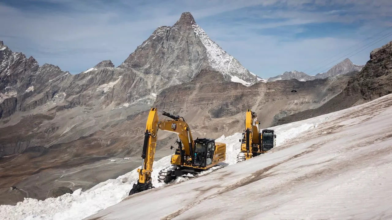 Zermatt: Ist Weltcup-Strecke legal? Bagger buddeln auf Gletscher