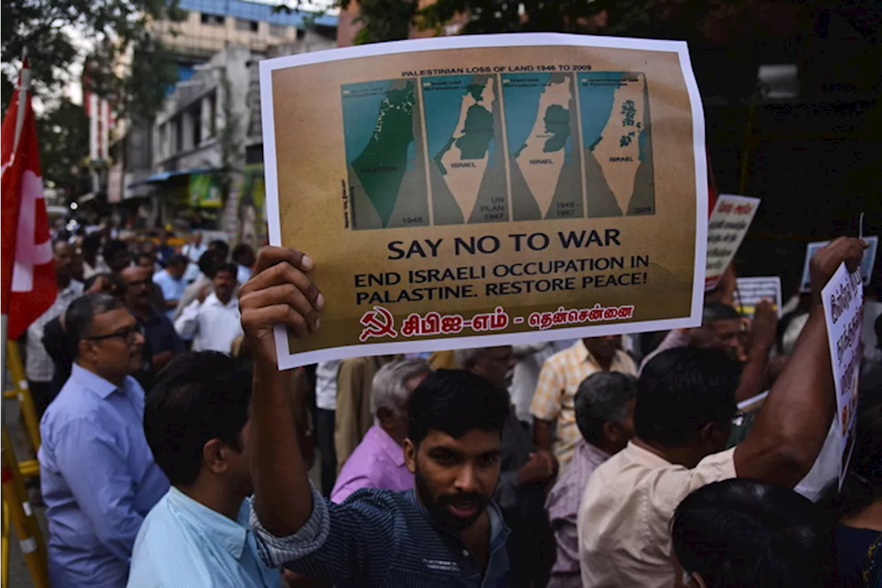 Sit-in a Chennai contro Israele e pro Palestina