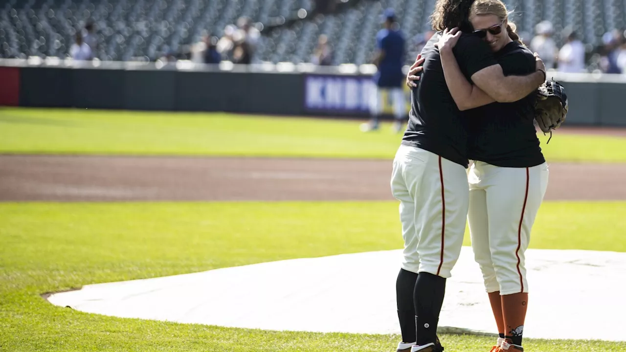 Assistant coach Alyssa Nakken interviews for Giants manager position