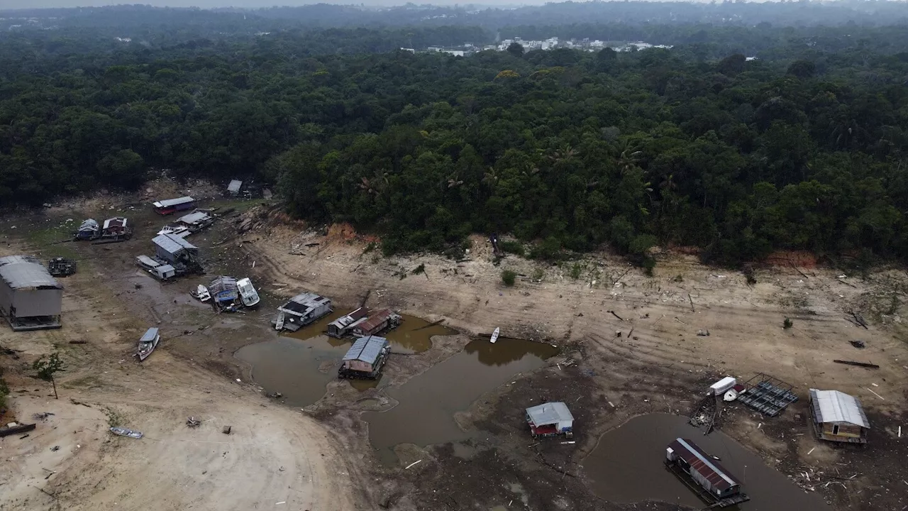 In Brazil's Amazon, rivers fall to record low levels during drought